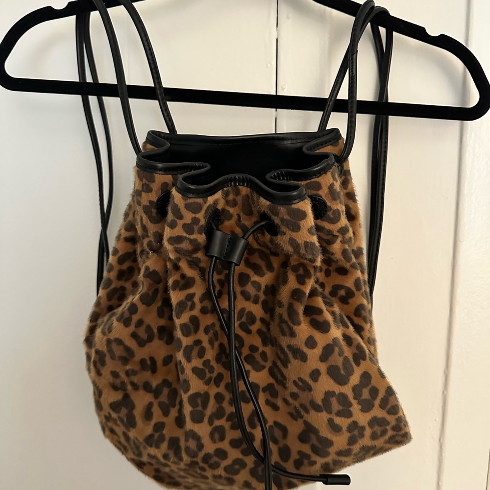 & Other Stories Brown Leopard Backpack